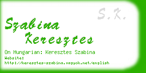 szabina keresztes business card